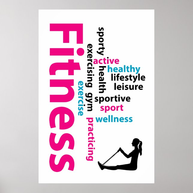 Affiche Mots fitness (Devant)