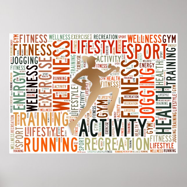 Affiche Mots fitness (Devant)