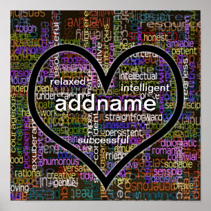 Affiche Mots positifs au sujet de vous ! ! !