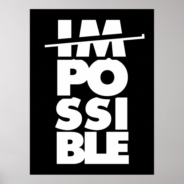 Affiche Mots possibles Impossible, motivation (Devant)