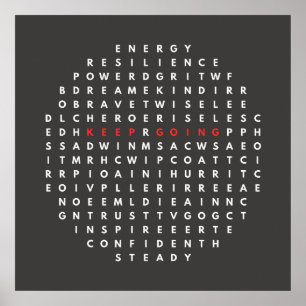 Affiche Mots Qui Me Conservent - Word Quest Circle