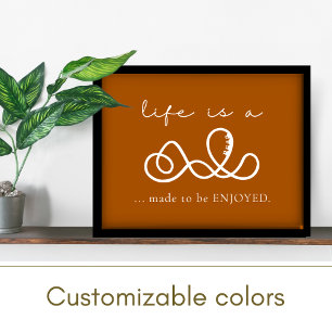 Affiche Mots Sages Inspirationnels Rouille Orange Positif