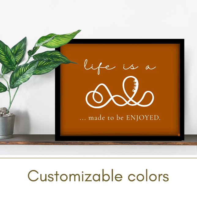 Affiche Mots Sages Inspirationnels Rouille Orange Positif (Créateur téléchargé)