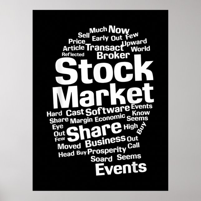 Affiche Mots Stocks Investisseurs (Devant)