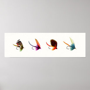 Affiche Mouches de pêche
