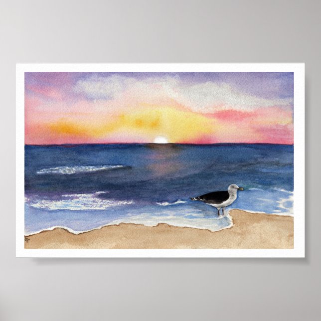 Affiche Mouette au crépuscule (Devant)