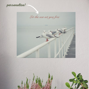 Affiche Mouette blanche le jour d'hiver