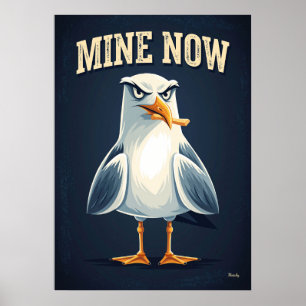 Affiche Mouette Mienne Maintenant – Drôle d'Art de Personn