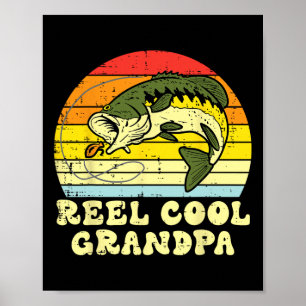 Affiche Moulin à pêche Grand-père cool B Poisson Rétro Gra