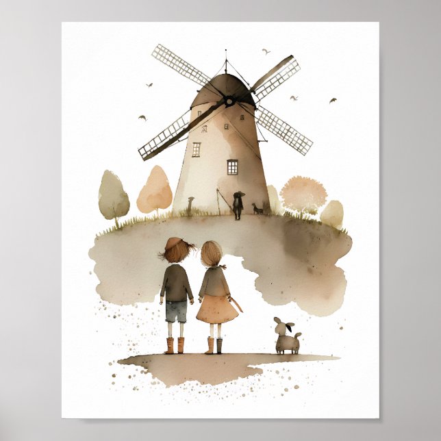 Affiche Moulin à vent  (Devant)