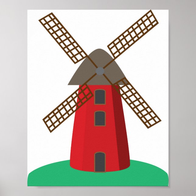 Affiche Moulin à vent (Devant)