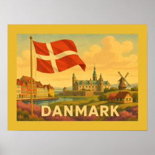 Affiche Moulin à vent du château du Danemark