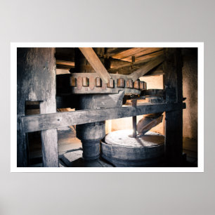 Affiche Moulin à vent intérieur, Millstone, Tés, Hongrie