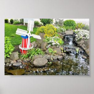Affiche Moulin à vent Jardin Décor
