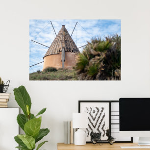 Affiche Moulin à vin à Cabo de Gata Canvas