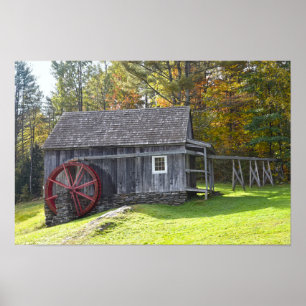 Affiche Moulin antique de Vermont