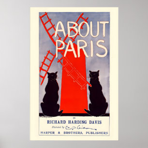 Affiche Moulin Rouge Paris Chats Noirs Richard Harding