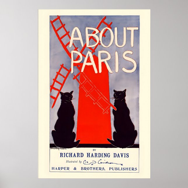 Affiche Moulin Rouge Paris Chats Noirs Richard Harding (Devant)