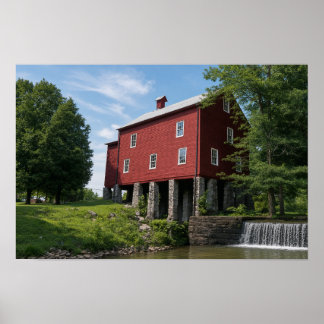 Affiche Moulin York Grist Comté de Fentress — Art IA (Sans