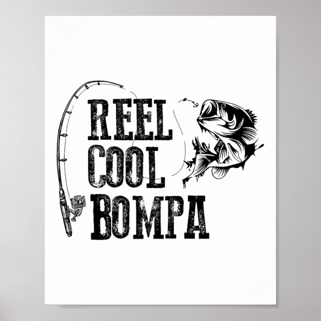 Affiche Moulinet de pêche Bompa Drôle de cadeau Bompa cool (Devant)