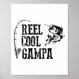 Affiche Moulinet de pêche Gampa Cool Gampa Cadeau drôle