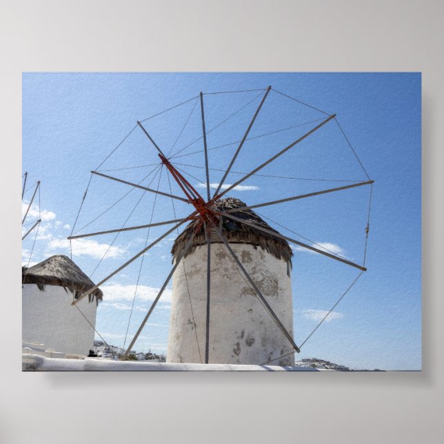 Affiche Moulins à vent de Mykonos (Devant)