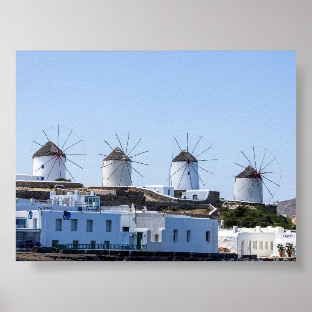 Affiche Moulins à vent de Mykonos (Devant)