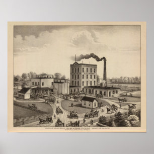 Affiche Moulins de rouleau de Winfield, bois de Blissand,