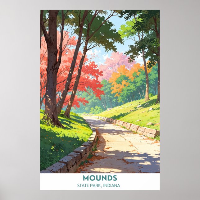 Affiche Mounds State Park, Indiana (Devant)