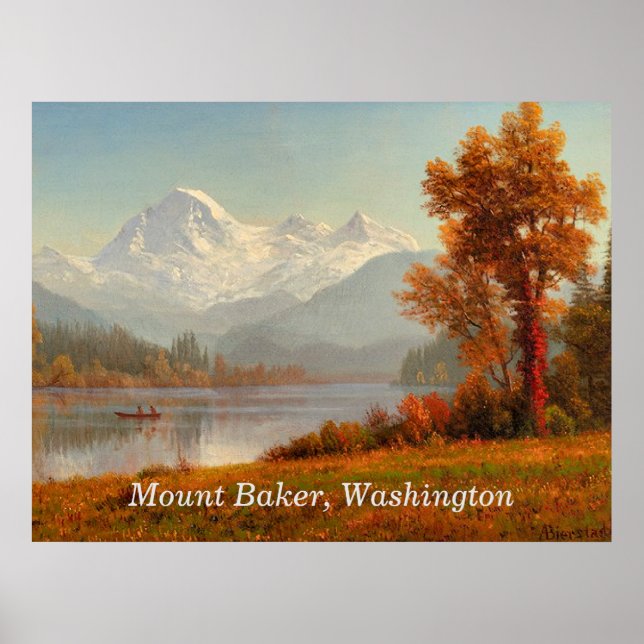 Affiche Mount Baker, Washington, beaux-arts, (Devant)
