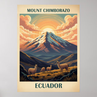 Affiche Mount Chimborazo Ecuador V02