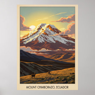 Affiche Mount Chimborazo Ecuador V04