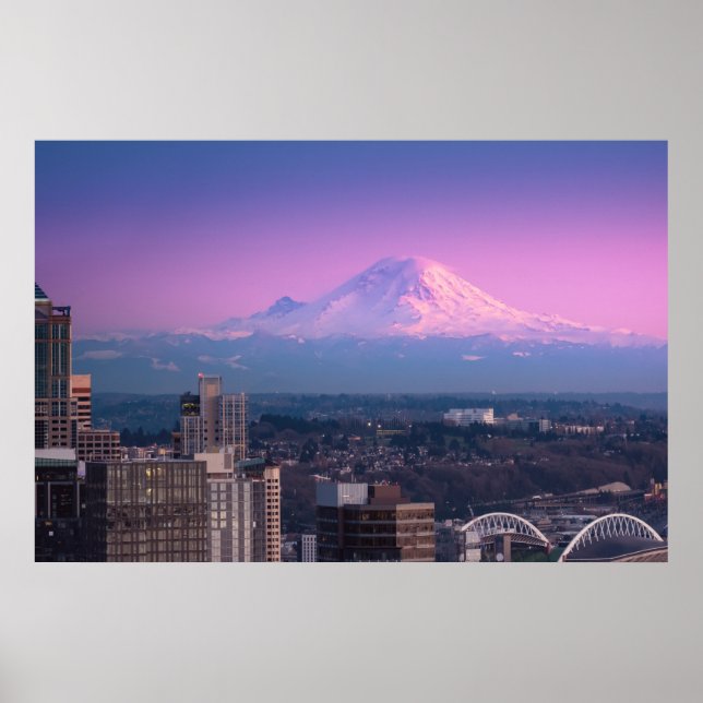 Affiche Mount Rainier Seattle (Devant)