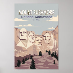 Affiche Mount Rushmore National Monument South Dakota 