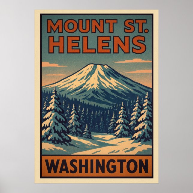 Affiche Mount St. Helens Washington V04 (Devant)