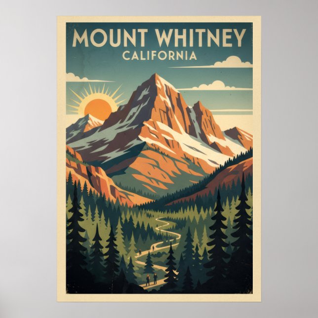 Affiche Mount Whitney California V04 (Devant)