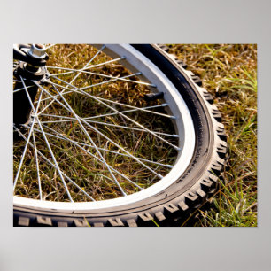 Affiche Mountain Bike Tire Closeup