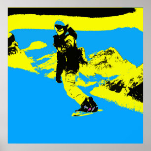 Affiche Mountain Boarding - Snowboarder