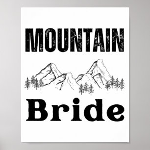 Affiche Mountain Bride Randonnée extérieur Bachelorette Pa