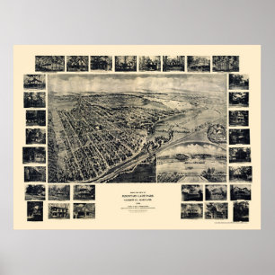 Affiche Mountain Lake Park, MD Carte panoramique - 1906