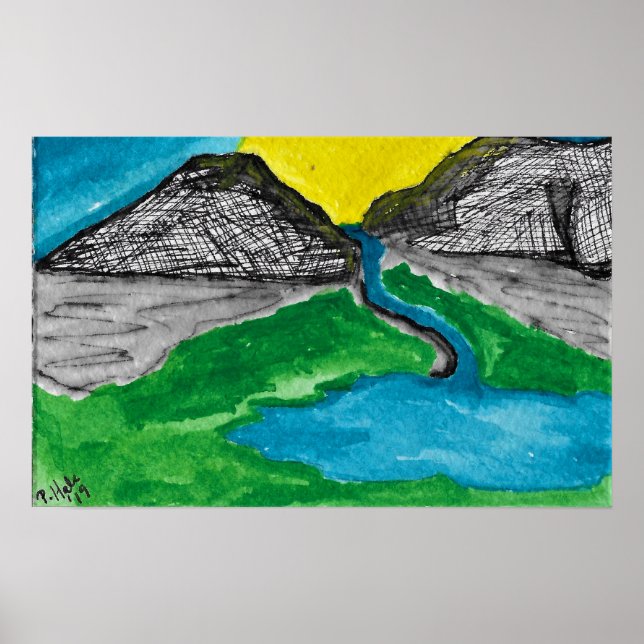 Affiche Mountain Sunrise (Devant)