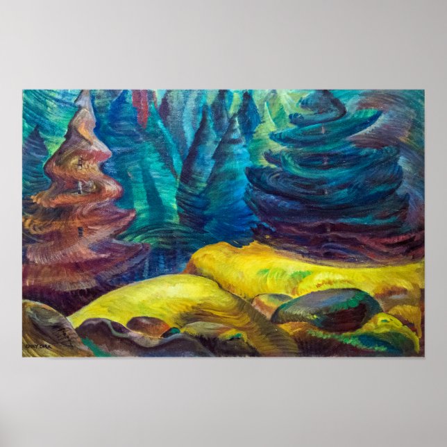 Affiche Mousse jaune | Emily Carr | (Devant)