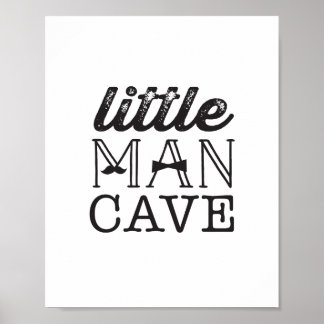 Affiche Moustache Little Man Cave Bébé Art de la nurserie