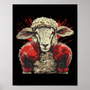 Affiche Mouton de boxe Gants de boxe Mouton de boxe Kickbo
