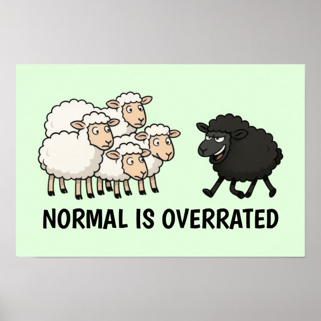 Affiche Mouton noir et blanc (Devant)