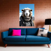 moutons anthropomorphes en vêtements | Art AI