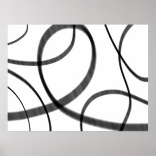 Affiche Mouvement en noir et blanc