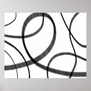 Affiche Mouvement en noir et blanc