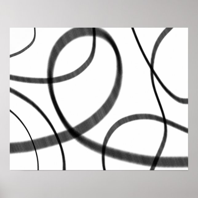 Affiche Mouvement en noir et blanc (Devant)