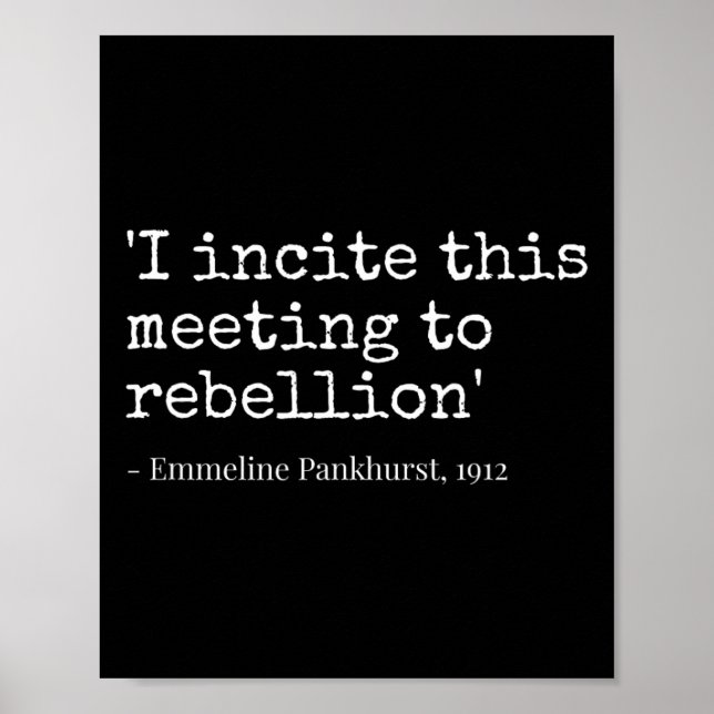 Affiche Mouvement J'Incite Cette Réunion À La Rébellion (Devant)